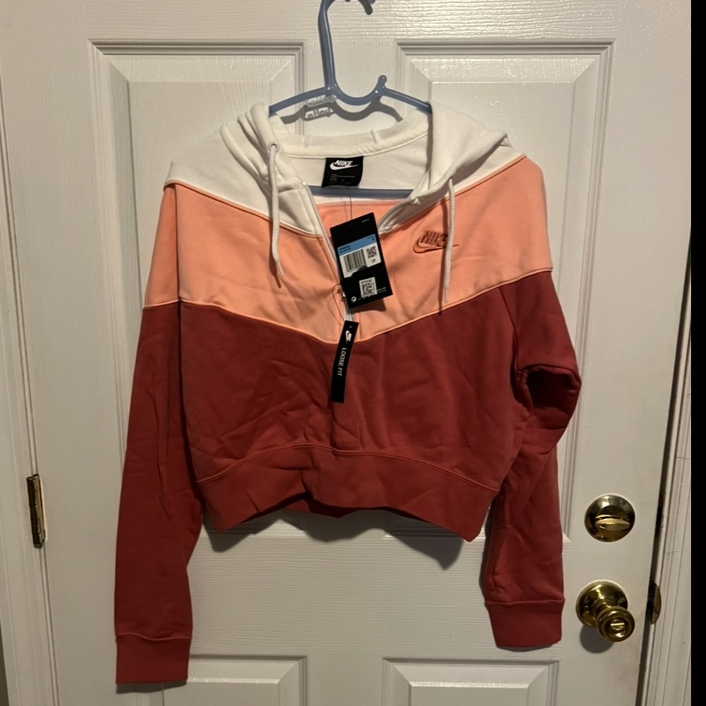 Nike 3/4 zip Cropped Hoodie